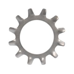 1/4" Zinc Plated Steel External Tooth Lock Washer-4/Pack