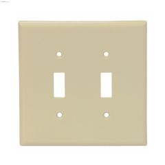 Ivory Thermoset (2) Toggle Switch Wallplate