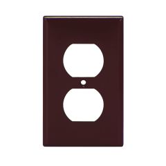Brown Thermoset (1) Duplex Receptacle Wallplate-Box