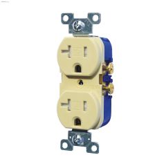 20 A Ivory Tamper Resistant Duplex Receptacle