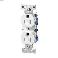 15 A White Tamper Resistant Duplex Receptacle