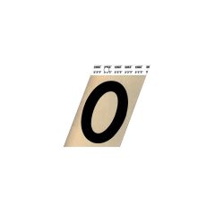 #0 - 3" Aluminum Black On Gold Angle Cut House Number