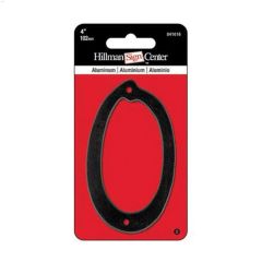 #0 - 4" Die Cast Aluminum Black House Number