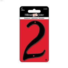 #2 - 4" Numéro de maison Aluminium moulé sous pression Noir