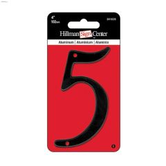 #5 - 4" Numéro de maison Aluminium moulé sous pression Noir