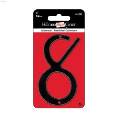 #8 - 4" Numéro de maison Aluminium moulé sous pression Noir
