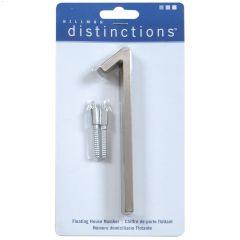 Numéros de maison flottants, en nickel brossé, 5"
