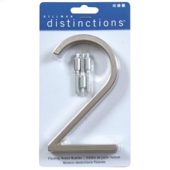 Numéros de maison flottants, en nickel brossé, 5"