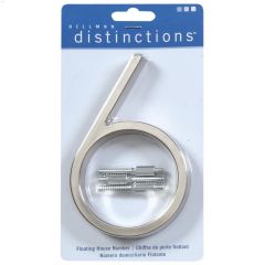Numéros de maison flottants, en nickel brossé, 5"