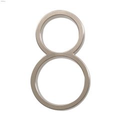 Numéros de maison flottants, en nickel brossé, 5"
