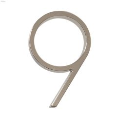 Numéros de maison flottants, en nickel brossé, 5"