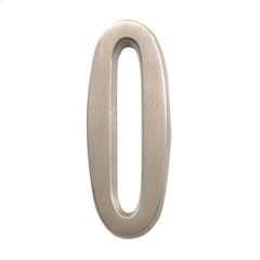 #0 - 4" Brushed Nickel Self-Adhesive Address Plaque Number