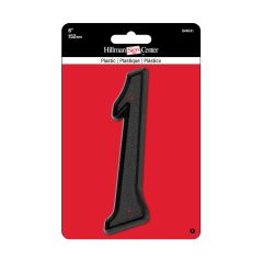 6" Plastic Black House Number