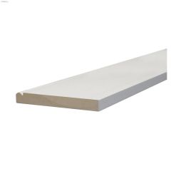 5-1/4" x 5/8" x 16' Primed MDF Baseboard Moulding