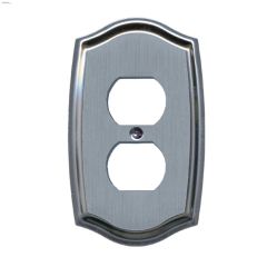 Chrome Etched Steel Duplex Colonial Wallplate