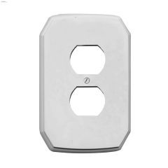 White Plastic Duplex Wallplate
