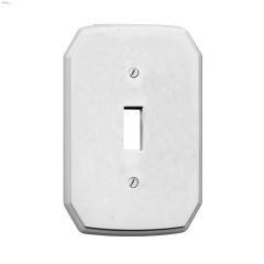 White Plastic Toggle Wallplate