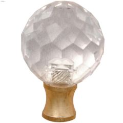1.18\" Crysacrylic Polished Brass Palace Door Ball Knob