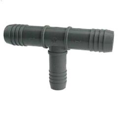 1\" x 1\" x 1\/2\" Gray Polyethylene Hose Reducing Tee