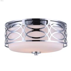 Drake 2 Light A 60 Watt Chrome Flushmount Light