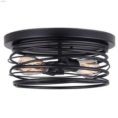 Ryland 2 Light A 60 Watt Black Flushmount Light