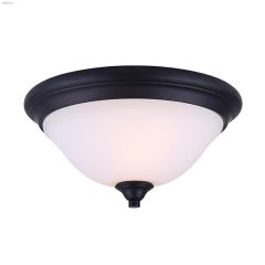 Rue 2 Light A 60 Watt Rubbed Antique Bronze Flushmount Light