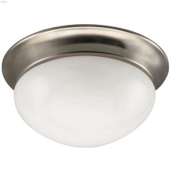 1 Light A 60 Watt Brushed Pewter Flushmount Light