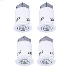 4 Light GU10 50 Watt White 3\" Recessed Halogen Fixture-4\/PK