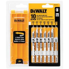 10 Piece U Shank Jig Saw Blade Set With Case