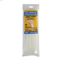 11" x 0.19" Natural Cable Tie-100/Pack