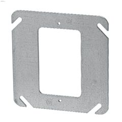 TradeSelect 4" x 4" 2 Gang Metal Square Cover