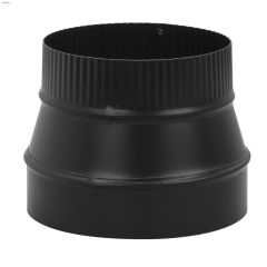 7" x 6" Black Matte Small End Crimped Reducer