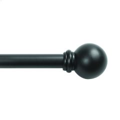5\/8\" 28 - 48\" Black Chelsea Window Curtain Rod