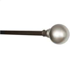 3\/4\" 36 - 66\" Brushed Nickel Mercer Single Curtain Rod