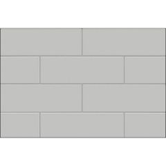 32\" x 1-1\/8\" x 80-7\/8\" Soft Gray Utile Back Wall Panel