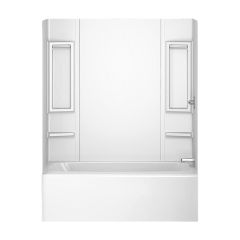 27 - 31" x 49 - 60" x 80" White Galiant Wall Kit