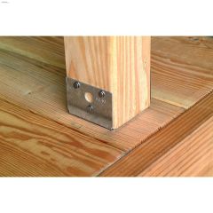 Z-Max\u00ae 4\" x 4\" G90 Zinc Steel Half Post Base