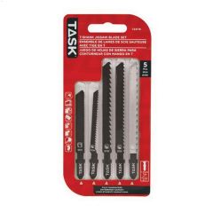 High Carbon Steel 5 Piece T Shank Jig Saw Blade Set-5/Pack