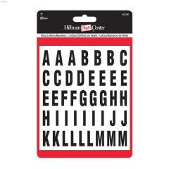 1\" x 1\/2\" Black On White Vinyl Letters & Numbers Kit