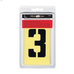 3\" Black On Yellow 410 Gauge Oilboard Combo Stencil Set