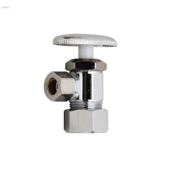 M-Line 3/8" x 5/8" Chrome Plated Brass Angled Shut-Off Valve