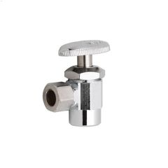 M-Line 3/8" x 1/2" Chrome Plated Brass Angled Shut-Off Valve