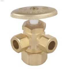 M-Line 3/8" x 3/8" x 5/8" Chrome Plated Shut-Off Valve