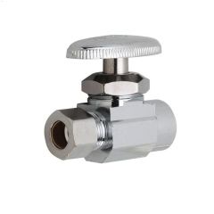 M-Line 3/8" x 1/2" Chrome Plated Straight Shut-Off Valve