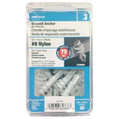 Zip-It Jr. #8 Nylon Wallboard Anchor-20/Pack