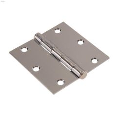 3\" x 3\" Chrome Full-Mortise Residential Door Butt Hinge