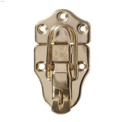 Brass Plated Wide Locking Draw Catch With Eye