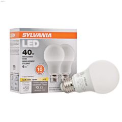 Frosted 6 Watt Medium A19 LED Bulb-2/Pack