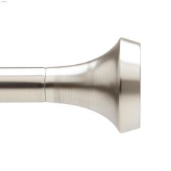 1" 72 - 144" Nickel Ella Adjustable Single Curtain Rod