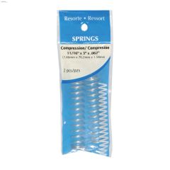 11\/16\" x 3\" Zinc Plated Utility Compression Spring-1\/Pack